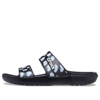 Crocs Classic Casual Fashion Unisex Black Blue Slippers 207680-066